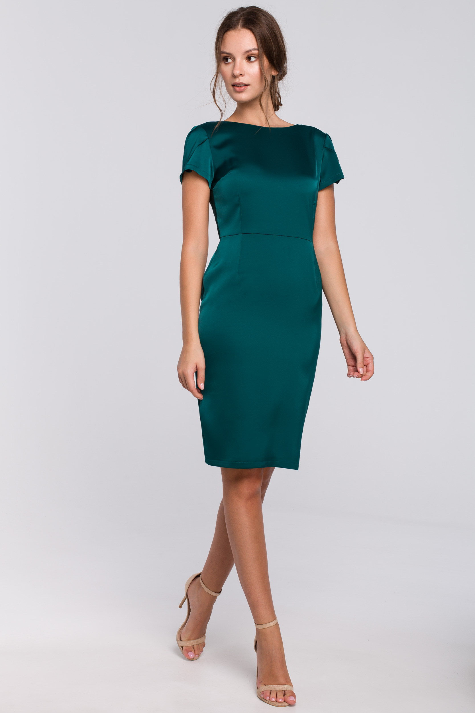 Sukienka z lejącymi plecami VALENTINE – zielona