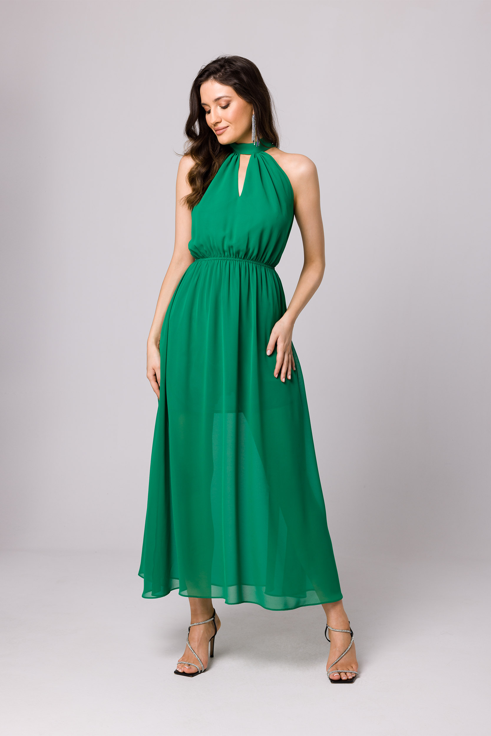 Sukienka szyfonowa TASTY LOVE – soczysty zielony